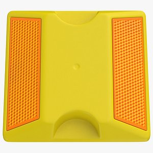 Road Stud Yellow Clean and Dirty