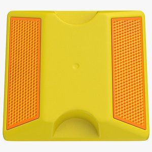Road Stud Yellow Clean and Dirty