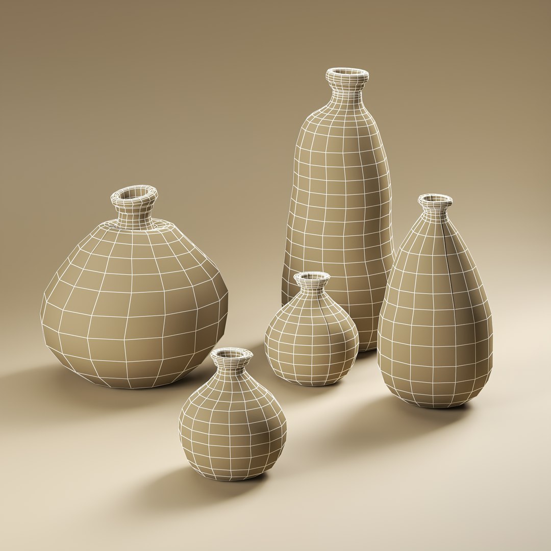 3D Model Set Vases Recycled - TurboSquid 1500692