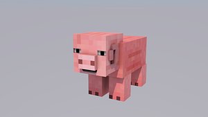 3ds rigged pig