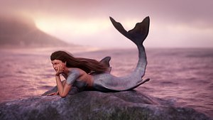 3D mermaid rigging