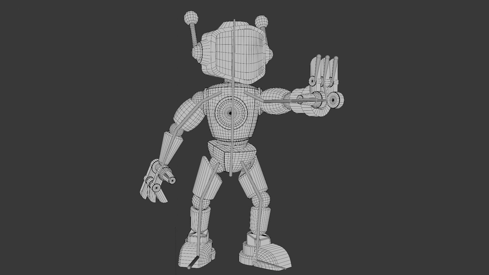 3D Stylized Robot With 3 Head Variants Rigged Game-Ready Model Model ...