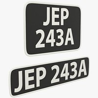 Retro Car License Plates Collection V2