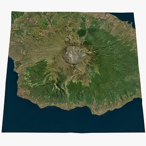 3D old volcano tambora