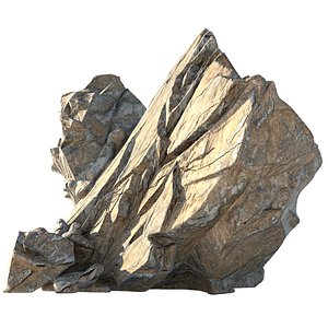 Sharp cliff sandy rock 3D model