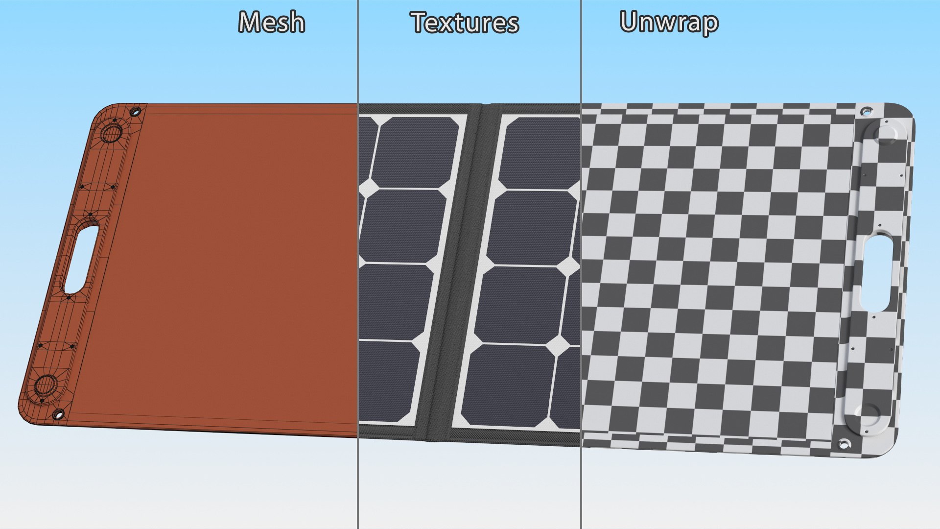 3D model Jackery Portable Solar Panel https://p.turbosquid.com/ts-thumb/rc/VeMX0a/qQ/jackeryportablesolarpanelvray3dmodel020/jpg/1669750806/1920x1080/fit_q87/07da68a1b8e74da98e3f7f989538c82d95d0bc1e/jackeryportablesolarpanelvray3dmodel020.jpg