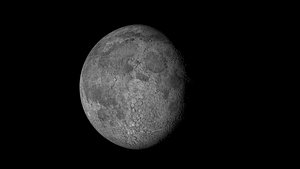 Moon Model for 3D max and Cinema 4D 3D
