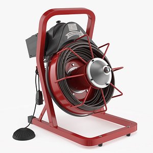 Red Drain Snake Machine for Plumbing Jobs