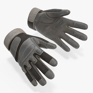 Tactical Gloves Pair 3D model