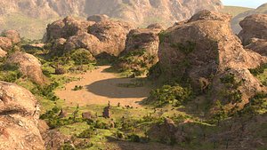 Rocky terrain in Blender