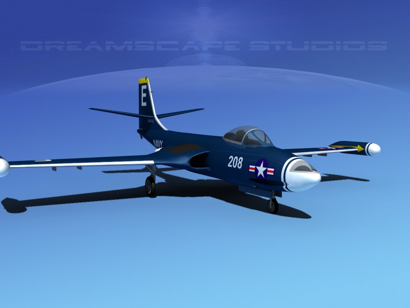 3d korean f2h banshee jet fighter