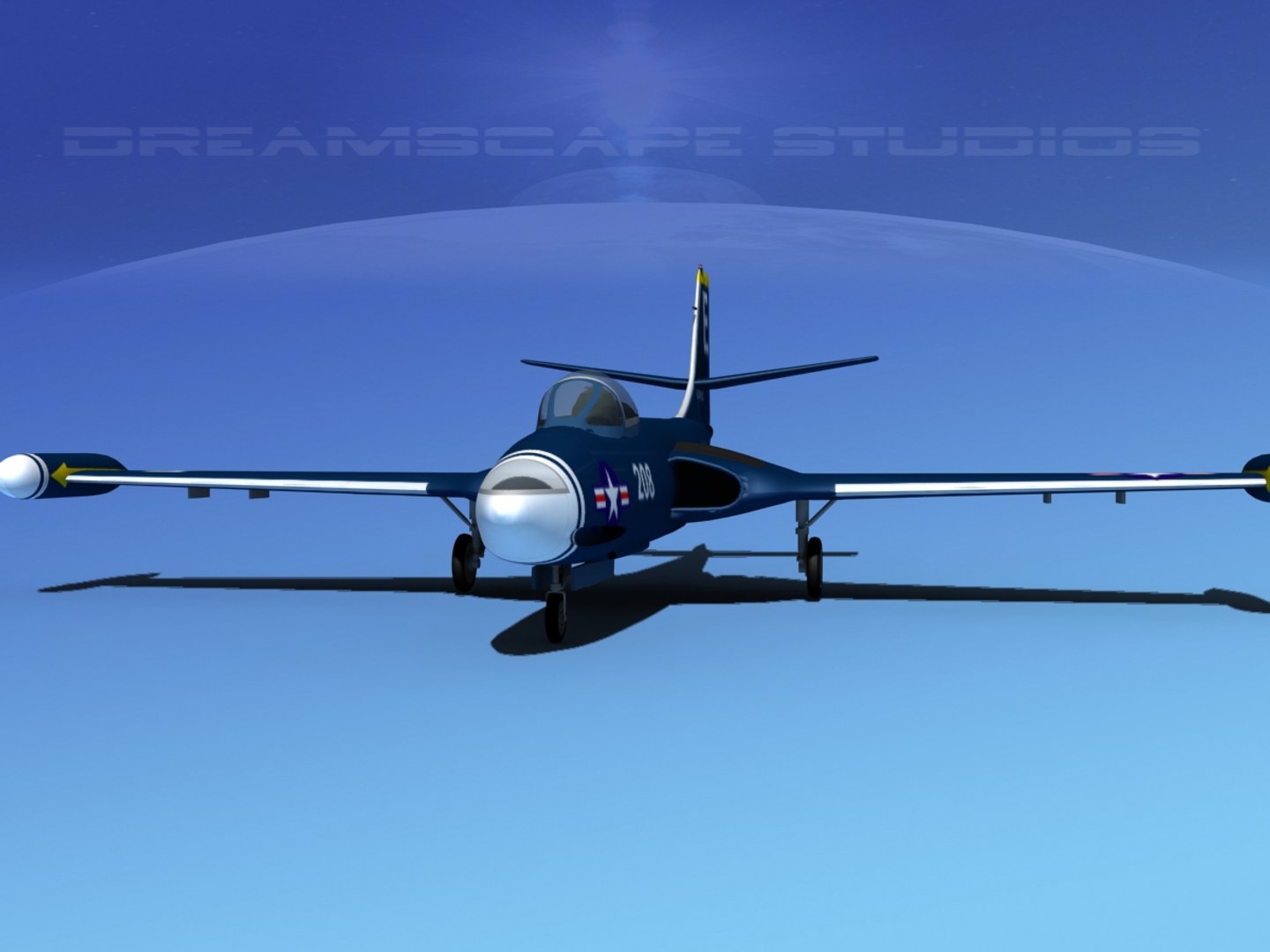 3d korean f2h banshee jet fighter