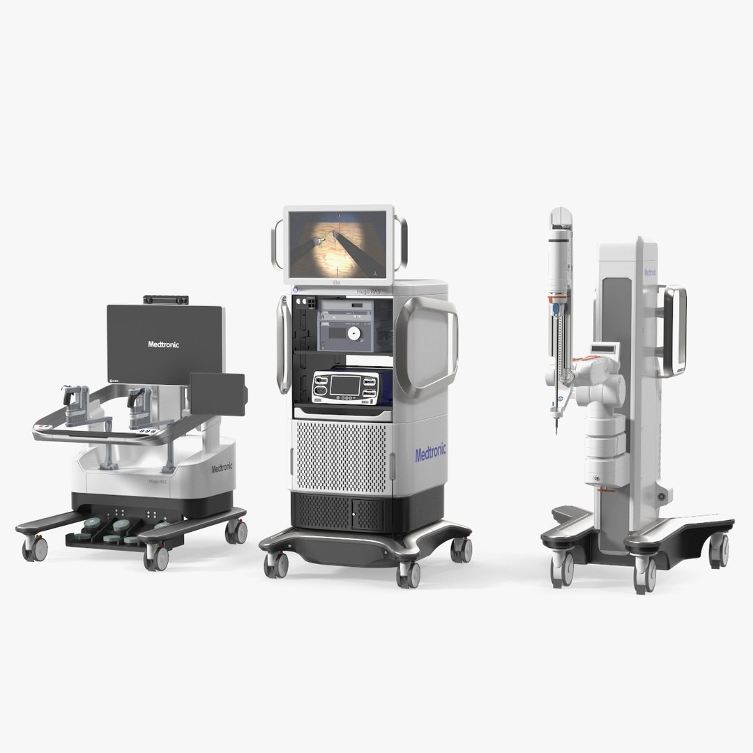 Soft Tissue Surgical Robot Medtronic Rigged 3D model preview