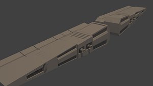free blend model spaceship wings