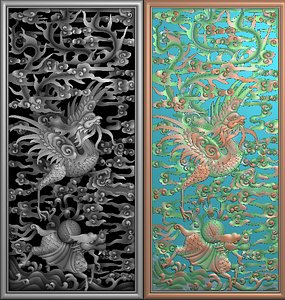 carving vietnamese screen 3D model
