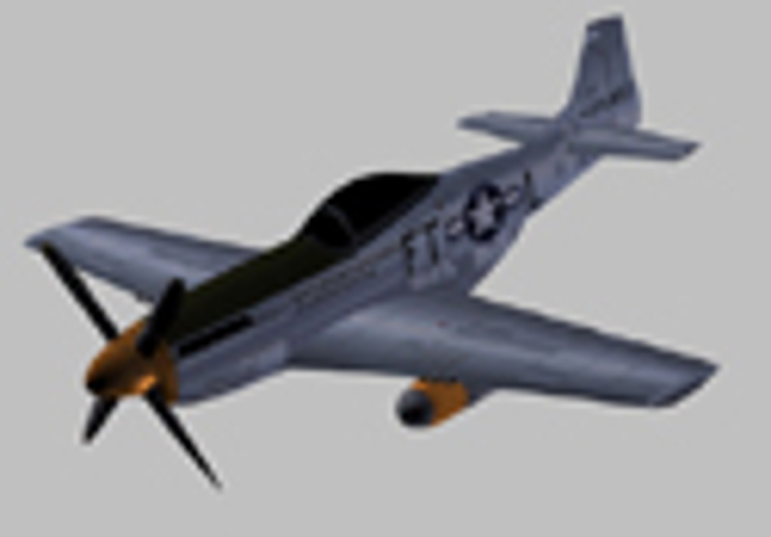 3d p51d mustang ww2 fighter model