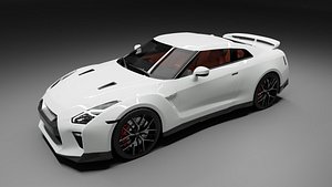 NISSAN GTR 2017 PEARL WHITE 3D model