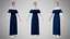 Dress 18 Indigo Velvet With Design