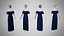 Dress 18 Indigo Velvet With Design