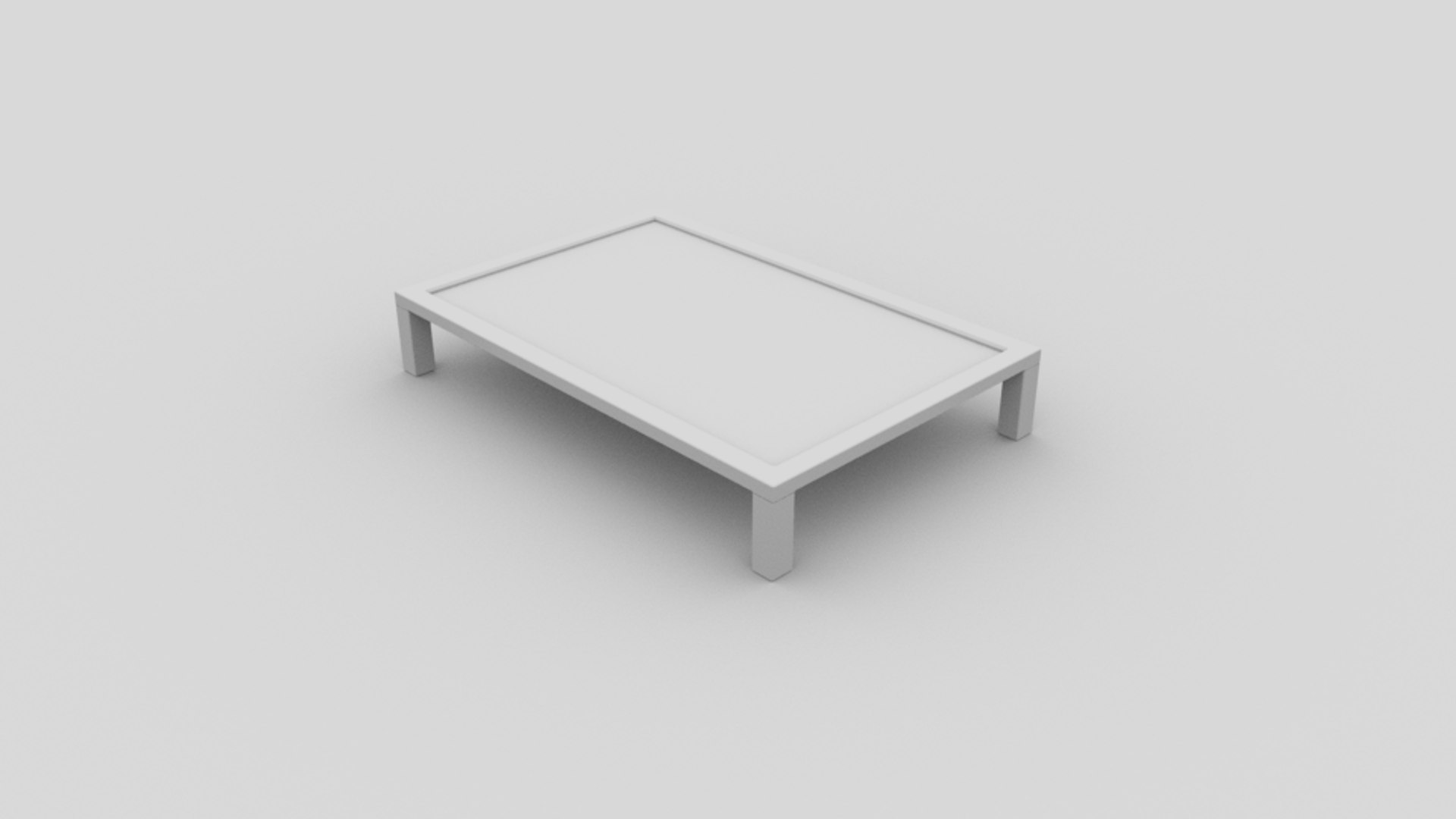 Clean Simple Coffee Table 3d Model