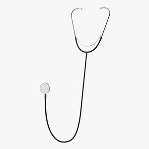 stethoscope 3 black 3D model