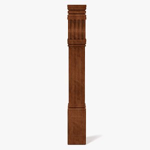 3d model wooden column