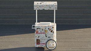3D model Food Stand Cart