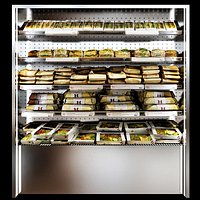 Shelves sandwiches and packed lunches