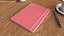 Stationary Notebook with Bookmark Pink