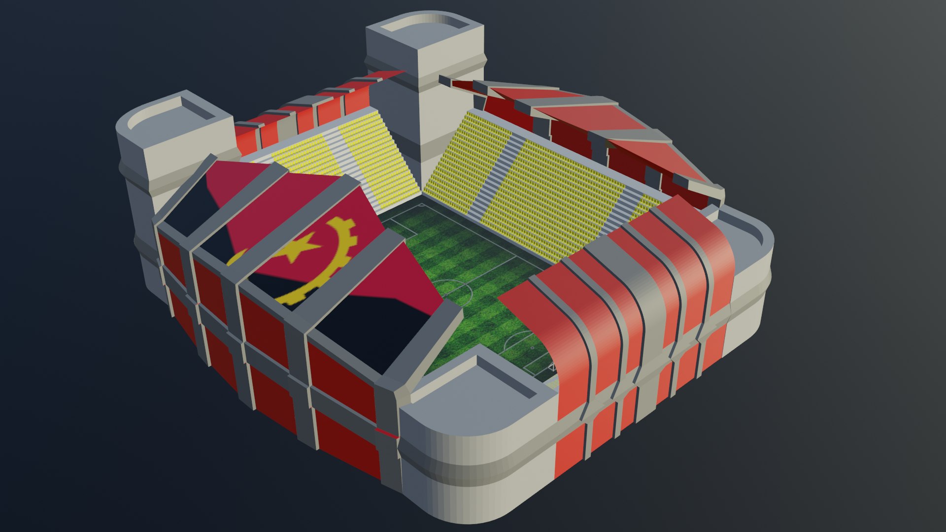 Football Stadium Angola Model TurboSquid 1882123