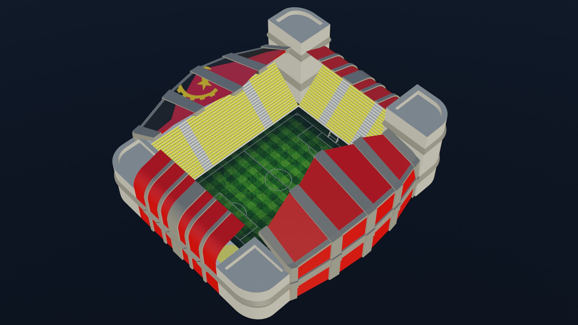Football Stadium Angola Model TurboSquid 1882123