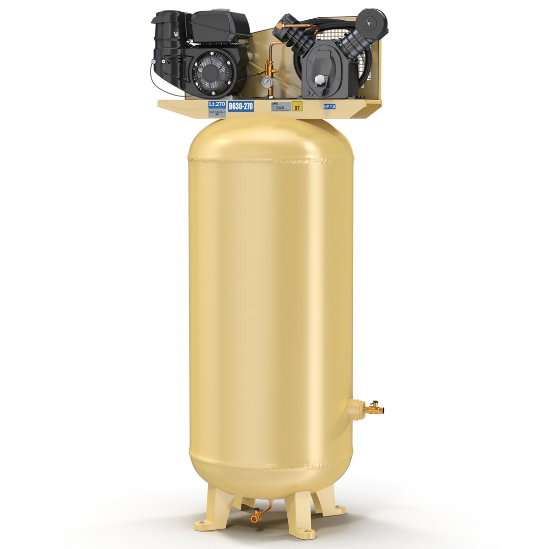 Vertical Air Compressor Generic 3D model preview