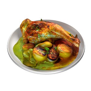 Chicken Leg egg curry 3D model
