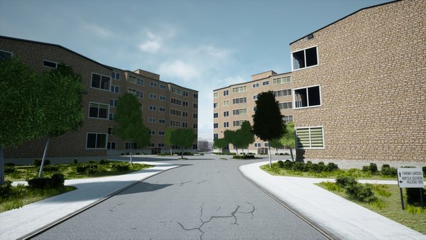 3D O Block - Chicago Parkway Garden Homes model - TurboSquid 1744017