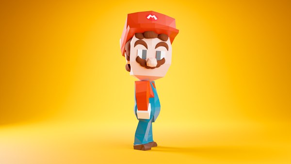 modelo 3d Super Mario Low Poly modelo 3D aparejado - TurboSquid 1953605