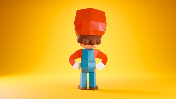 modelo 3d Super Mario Low Poly modelo 3D aparejado - TurboSquid 1953605