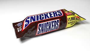 3D model snickers chocolate bar