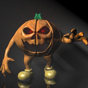 Halloween Pumpkin Character RIGGED