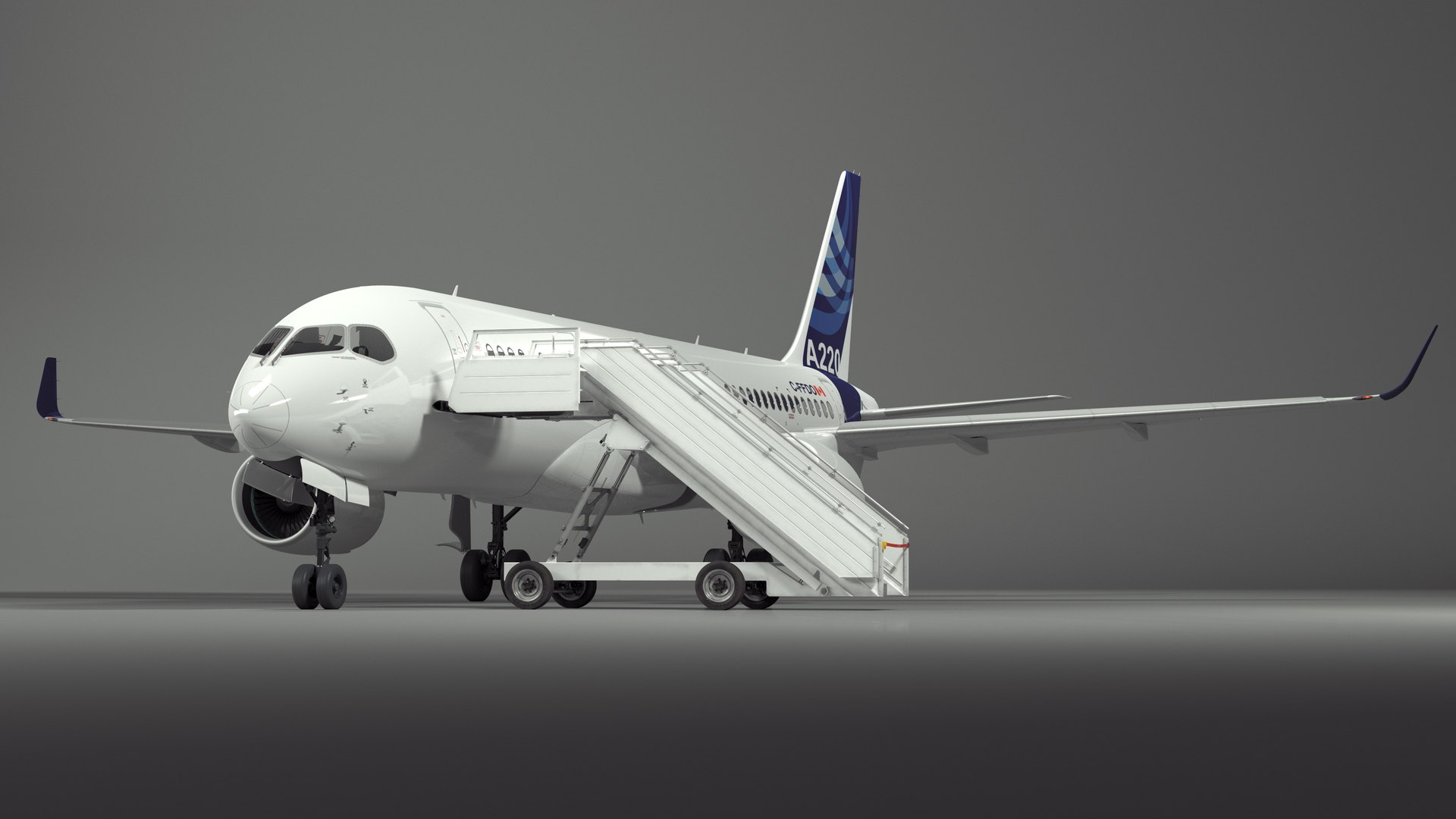 Airbus A220 with Passenger Steps model https://p.turbosquid.com/ts-thumb/rd/PiyG1h/FV/airbusa220withpassengersteps3dsmodel012/jpg/1698357995/1920x1080/fit_q87/ea2604c1264774bff0fa89edabe9ab85a7a59cba/airbusa220withpassengersteps3dsmodel012.jpg