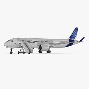 Airbus A220 with Passenger Steps