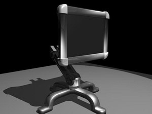 3d model futuristic screen monitor