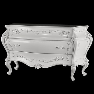 3D rococo chest and drawers
