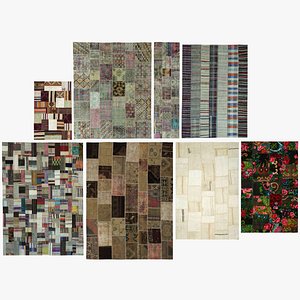 Kilim vintage patchwork vol 19 3D model