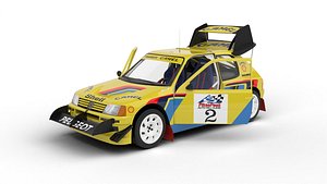 Peugeot 205 T16 Turbo Pikes Peak 1987 HQ 3d model