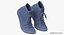 3D model Basketball Leather Shoes Bent Light Blue