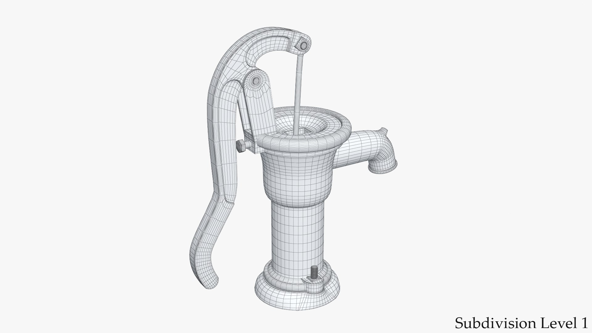 Hand Water Pump 3d Model