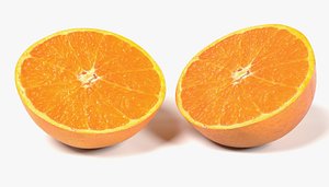 orange halves 3D