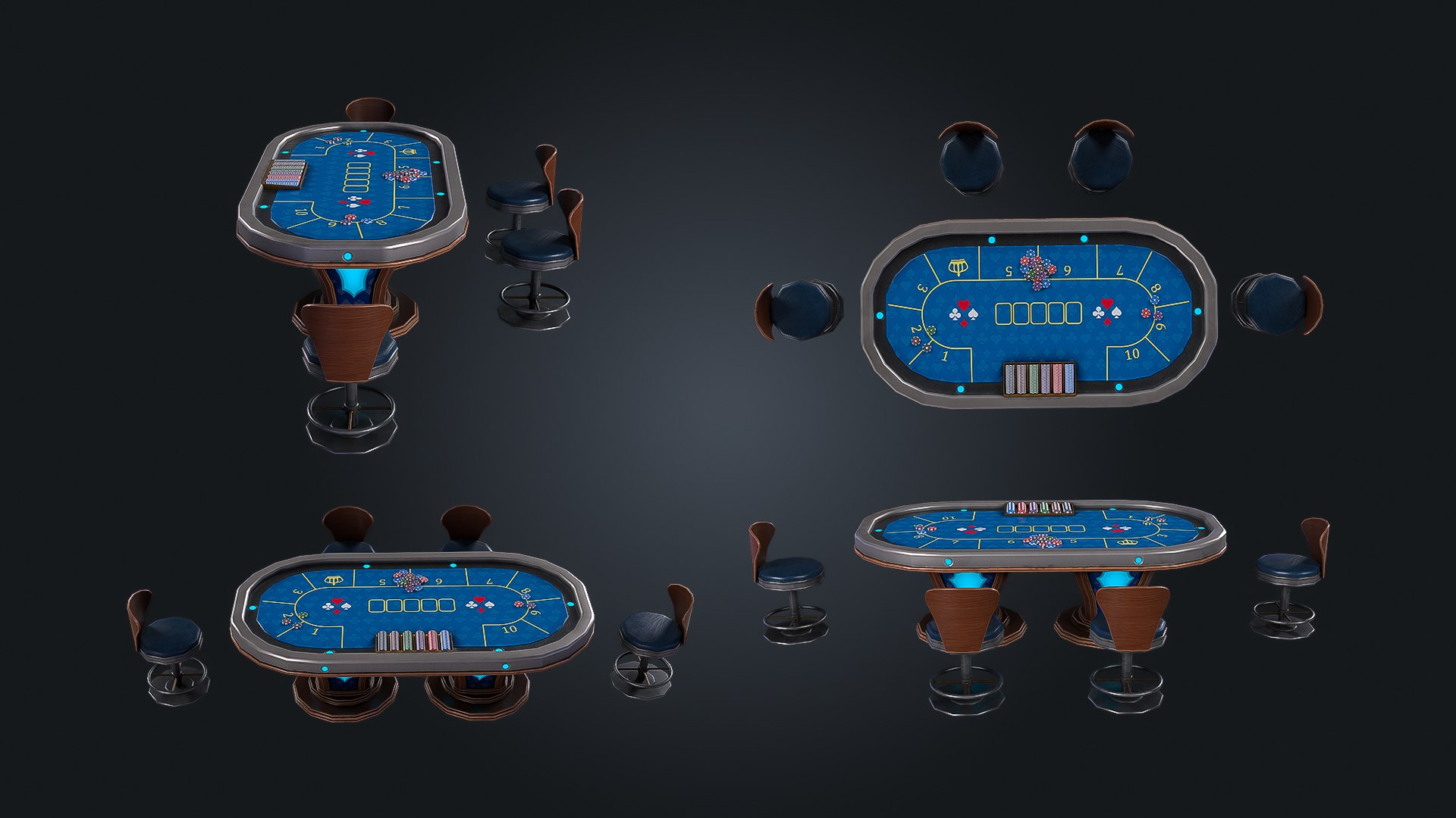Poker Table 3D https://p.turbosquid.com/ts-thumb/rd/cLBsCW/Zc/img_3/jpg/1783538119/1920x1080/fit_q87/bdd9c63bbfb48aa8036cfad3f1993810b8135fe8/img_3.jpg