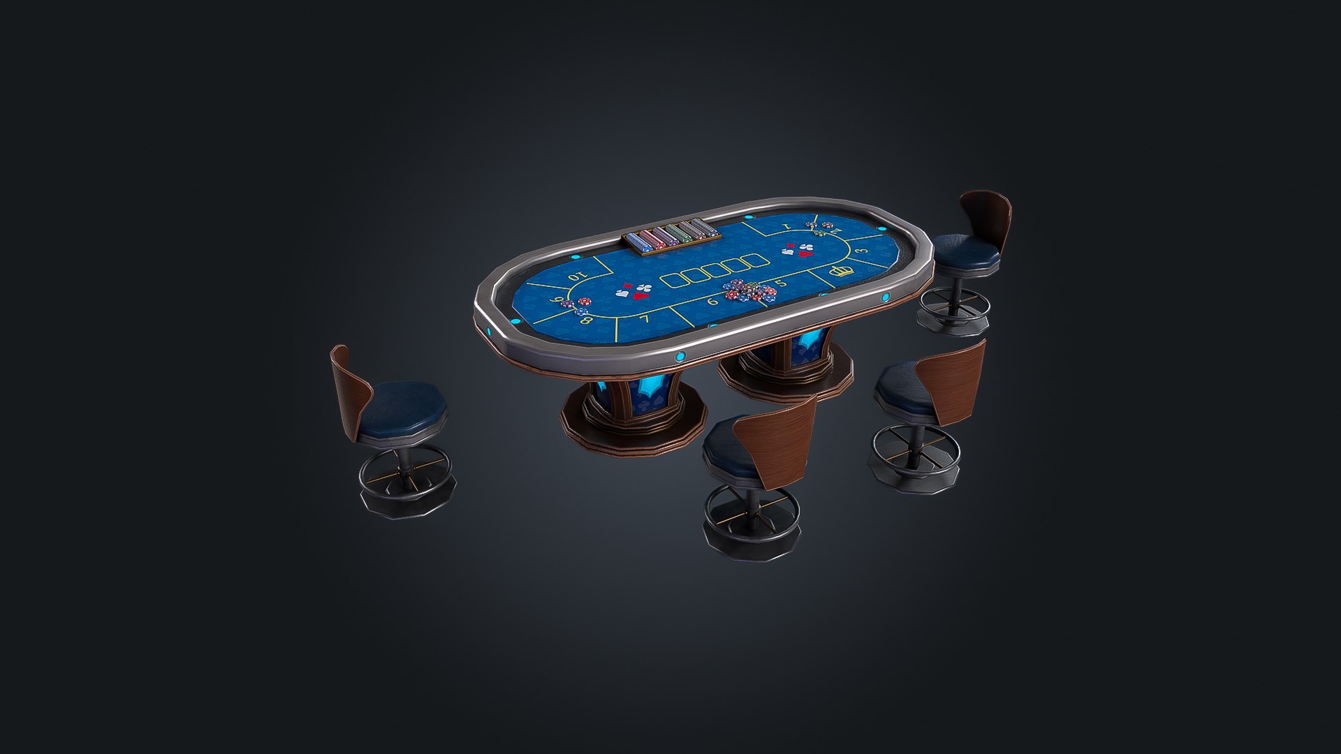 Poker Table 3D https://p.turbosquid.com/ts-thumb/rd/cLBsCW/ih/img_2/jpg/1783538118/1920x1080/fit_q87/c49c43b38d8c3fd4fd22cfd17777113a3f2b2a52/img_2.jpg