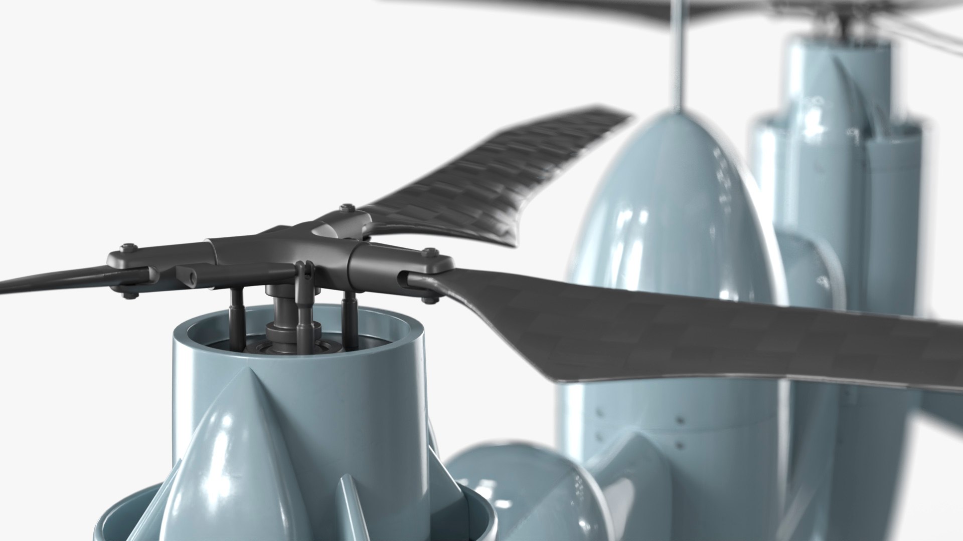 3D Rotor Blown Wing UAS Drone Gray Rigged For Cinema 4D Model ...